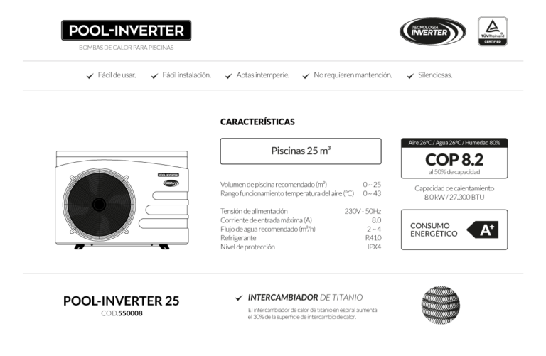Bomba de calor POOL-INVERTER 25