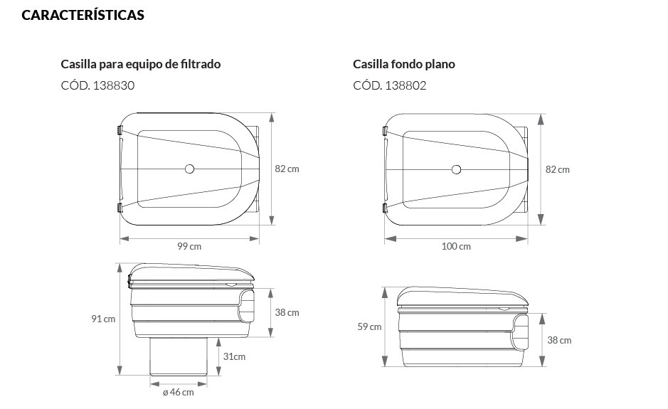 Casilla soplada para equipo de filtrado hasta VC-30