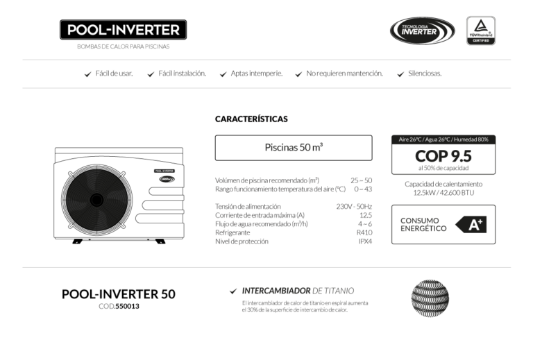 Bomba de calor POOL-INVERTER 50