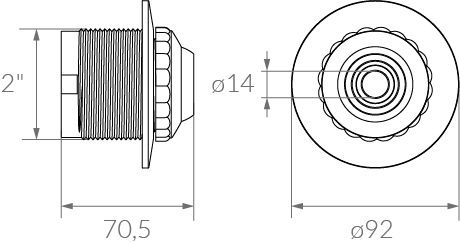 Retorno aro flor blanca ø50 mm – Hormigón