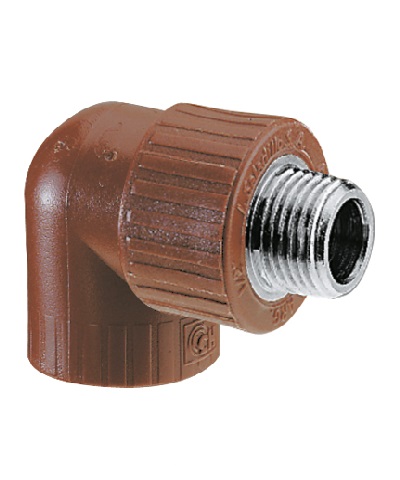 Codo 90º Fusión Rosca Metálica Macho Hidro3